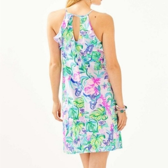 EUC- Lilly Pulitzer Billie Ruffle Amethyst Tint Mermaid Sleeveless Dress - Picture 3 of 6